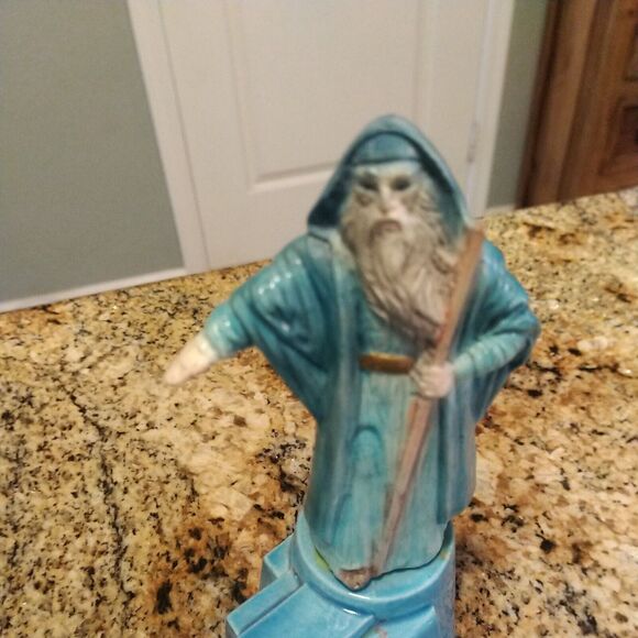 BLUE GANDOLF WIZARD CARD HOLDER CERAMIC WIZARDS FANTASY MYSTICAL Signed - Picture 9 of 12